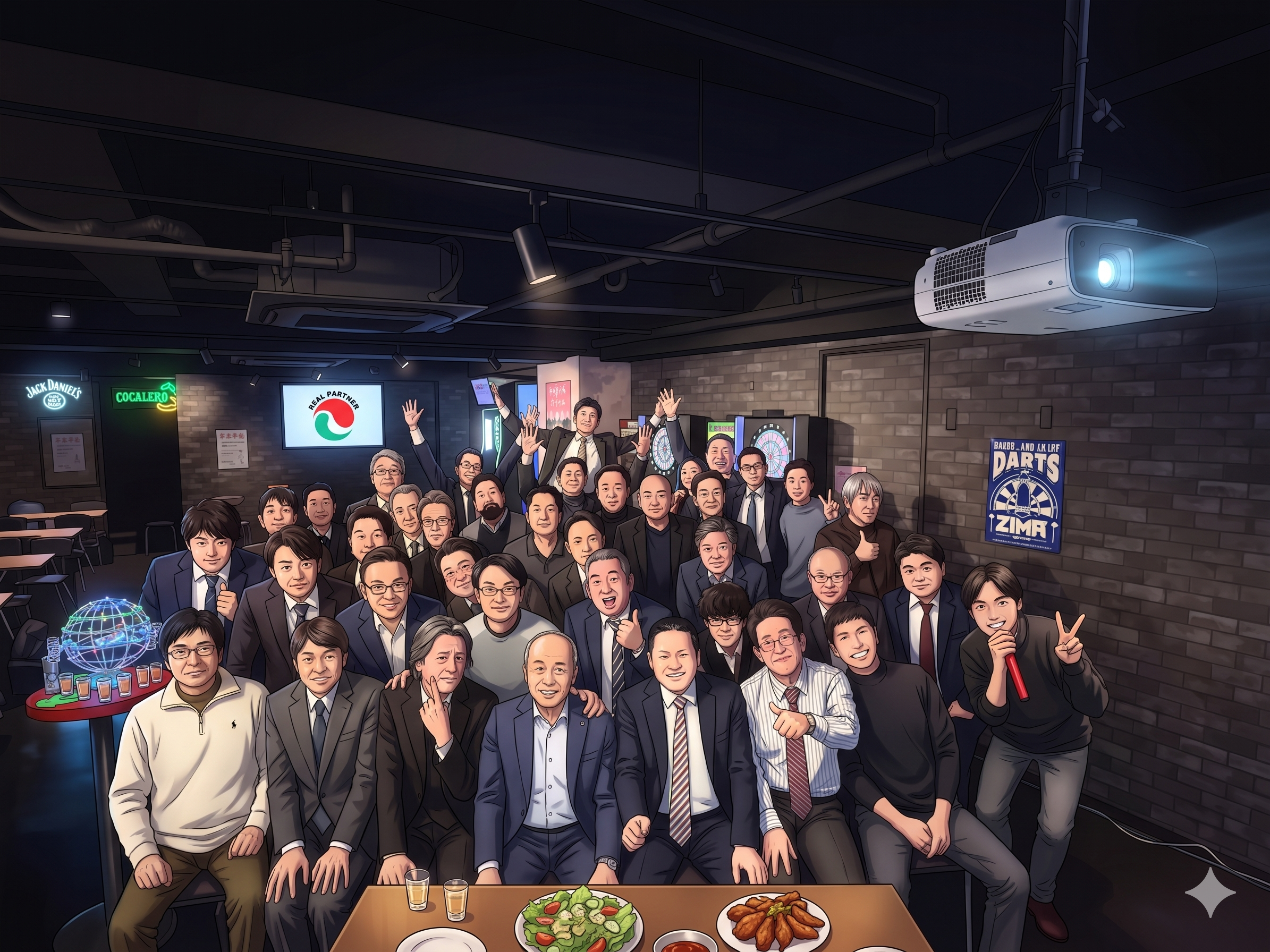 ダーツバー集合写真