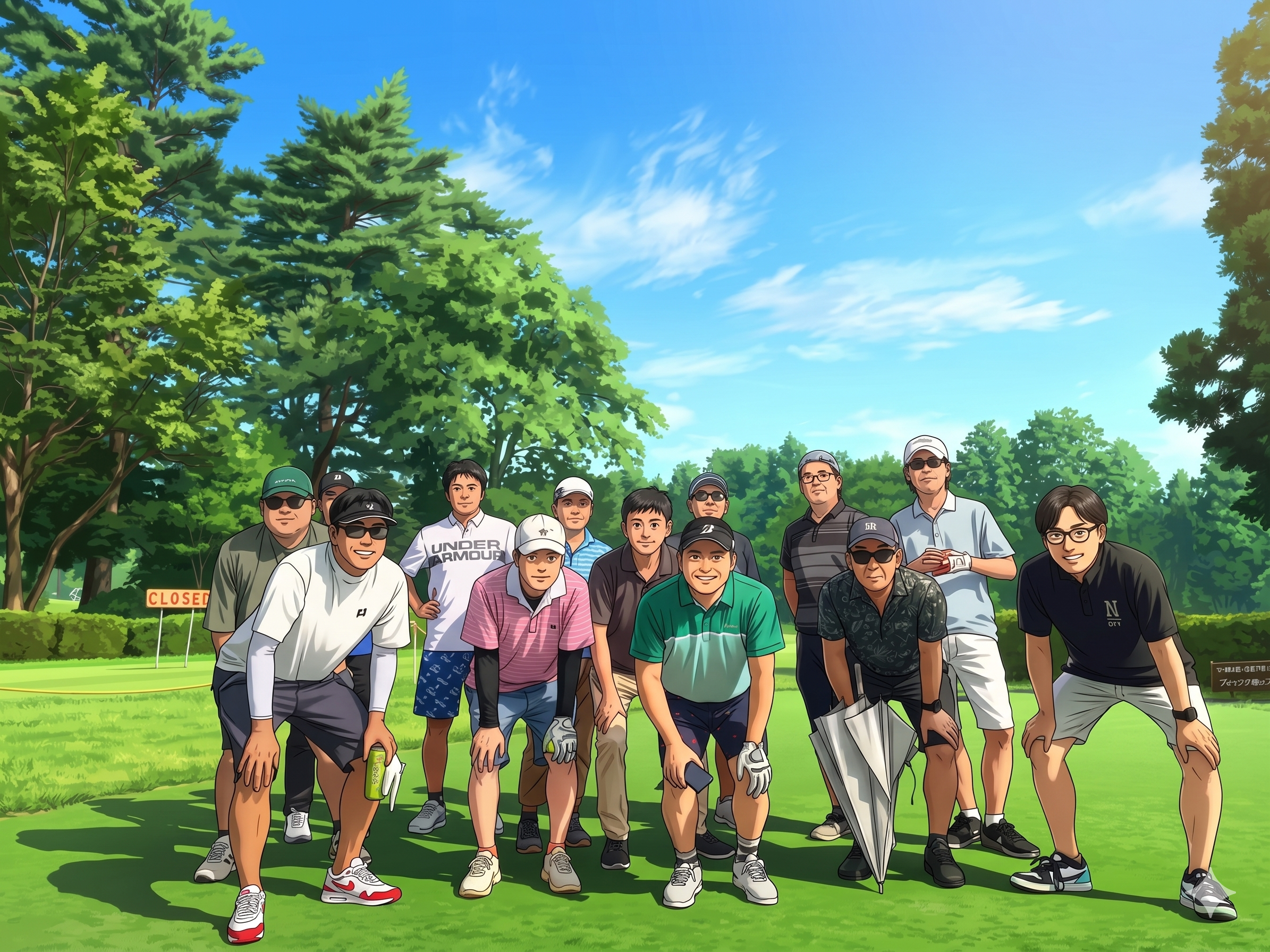 ゴルフコンペ集合写真